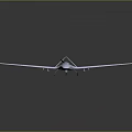 White Fixed Wing Aerial Drone With Four Propellers And Long Wings