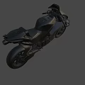 Black Modern Sport Motorcycle With Sleek Aerodynamic Body Design