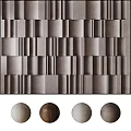 Modern 3D Textured Background Wall With Geometric Pattern And Neutral Tones Design 3d model