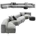 Minotti people sofa sofa pillow shaped sofa shaped sofa 3d model