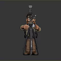 3D Cartoon Photographer Character Using Vintage Movie Camera On Tripod