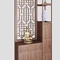 New Chinese-style Entrance Cabinet 3d model