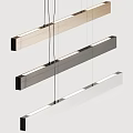 Modern Linear Suspended Pendant Lights With Various Colors And LED Metal Frames