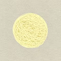 Soft Yellow Yarn Ball With Coiled Thread For Knitting Craft And DIY Household Supplies