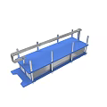 Heavy Duty Blue Platform Equipment Featuring Metal Frame And Support Poles