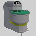 Commercial Dough Mixer Machine With Green Bowl And Control Panel For Kitchen Use 3d model
