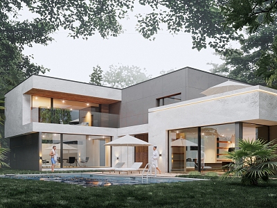 Modern Villa Country House model