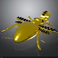 Golden Insect Shaped Pendant With Black Dotted Details Fashion Jewelry Accessory