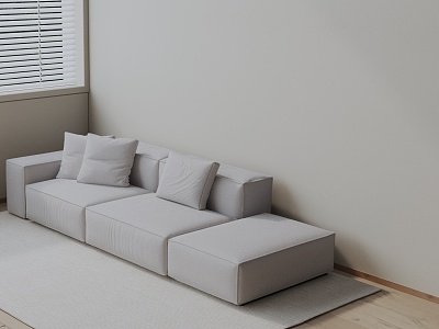 Modern three-seat sofa model