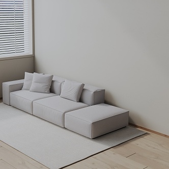 Three-seat sofa 3d model