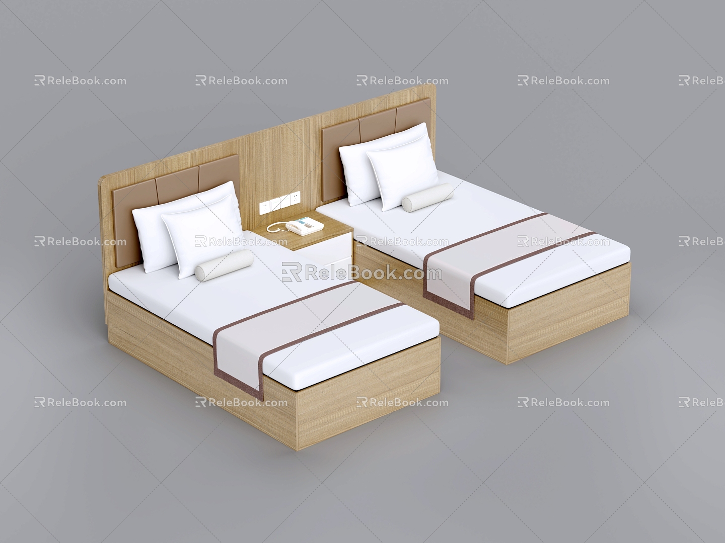 Modern Single Bed Standard Bed 3d model