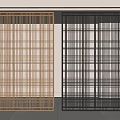 Modern Room Dividers With Light Brown And Dark Gray Grid Design For Interior Partitioning