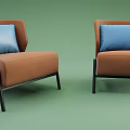 Modern single sofa 3d model