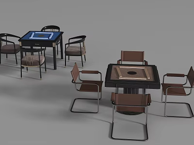 Board Game Entertainment Tables with Comfortable Chairs for Indoor Gaming Area 3d model