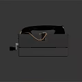 Retro Computer Communication Device With Black Handset Coiled Cord And Knob Detail