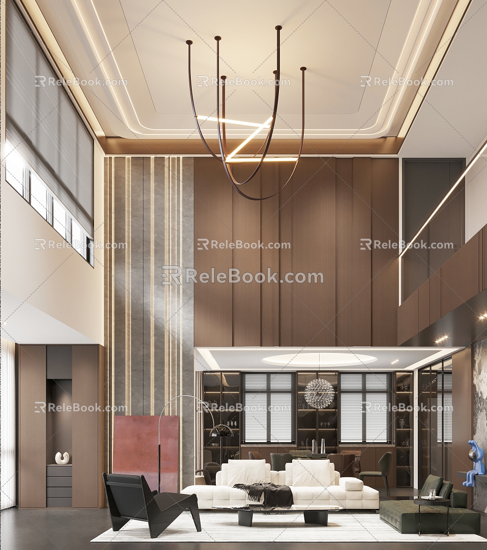 Modern Villa Picking Airbus Restaurant Kitchen Entrance 3d model