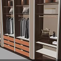 Modern Wardrobe With Glass Doors Multiple Storage Spaces Hanging Sections And Drawers