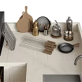 Modern Kitchen Interior With Sleek Cabinets White Countertop And Appliances