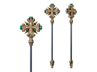 modern weapon scepter 3d model