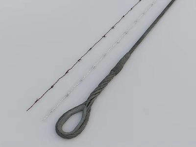 Heavy Duty Hardware Tool With Loop Handle And Steel Wire Ropes 3d model