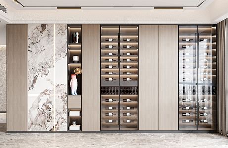 Modern Wine Cabinet 3d model