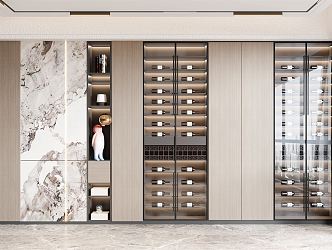 Modern Wine Cabinet 3d model