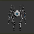 Game Movie Robot Character With White Spherical Body Blue Eye And Mechanical Arms Legs