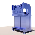 Blue Vertical Industrial Equipment With Steel Frame Control Panel And Sturdy Base