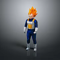 Collectible Anime Action Figure Toy With Orange Hair Blue Outfit White Gloves And Boots