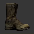 Vintage Worn Leather Military Work Boots With Laces For Practical Daily Use