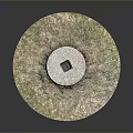 Industrial Equipment Circular Stone Base Structure With Surrounding Grass Area