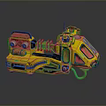Futuristic Colorful Motorcycle 3D Model With Mechanical Details And Vibrant Design