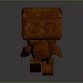 Wooden Cartoon Decorative Furniture With Cube Shape Round Eyes Arms And Legs