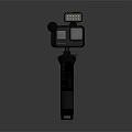 Action Camera With Handheld Stabilizer LED Fill Light And Microphone