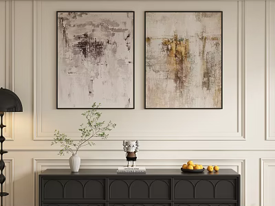 Quiet Chinese and Ancient Style Decorative Paintings 3d model