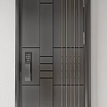 Modern Security Doors Featuring Different Panel Designs Glass Inserts And Metallic Accents 3d model