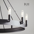 modern chandelier reloft fstorm iron brass bulb 3d model