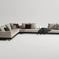 Modern Corner Sofa Minotti Multiplayer Sofa Multiplayer Sofa 3d model