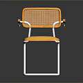 Modern Orange Mesh Back Chair With Metal Frame And Comfortable Seat