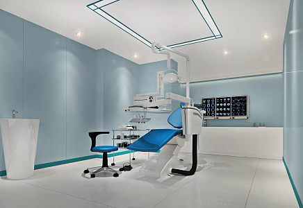 Modern Medical Clinic Stomatology Room Stomatological Equipment 3d model