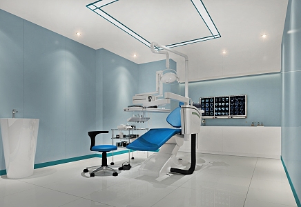 Modern Medical Clinic Stomatology Room Stomatological Equipment 3d model