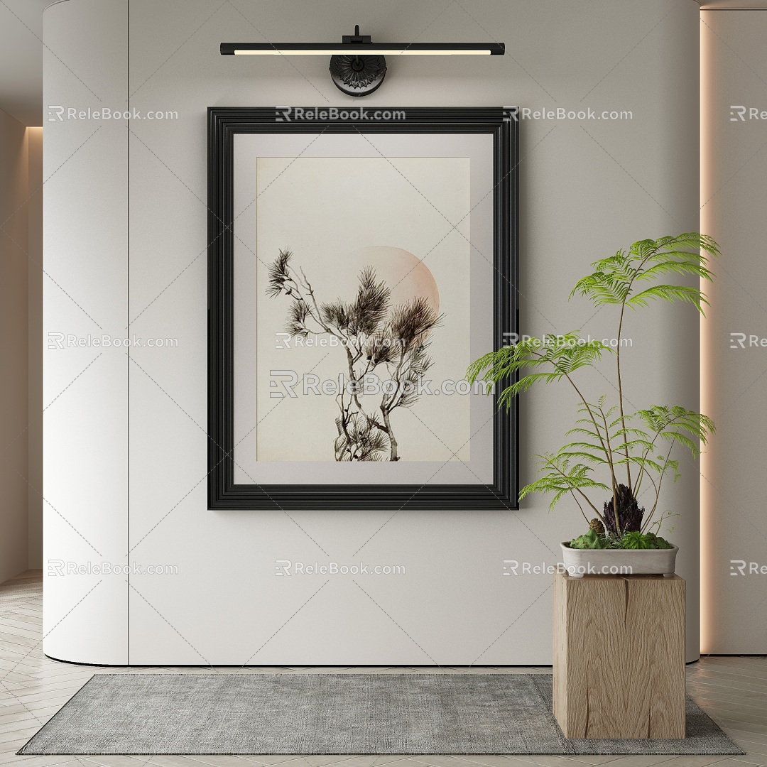 New Chinese Decorative Painting 3d model