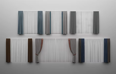 Modern Curtains 3d model