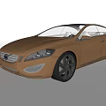 Brown Volvo Sedan With Sleek Modern Exterior Stylish Headlights And Black Wheels