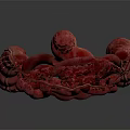 Detailed Realistic 3D Rendering of Human Intestine Organ Anatomical Structure