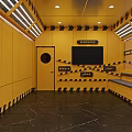 Vibrant Playground With Colorful Bomb Game And Bright Yellow Black Striped Design