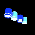 Modern Black and White Cylindrical Ceiling Lights with Sleek Design and Bright Illumination