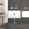 Modern Projection And Monitoring Equipment Display With Various Device Types