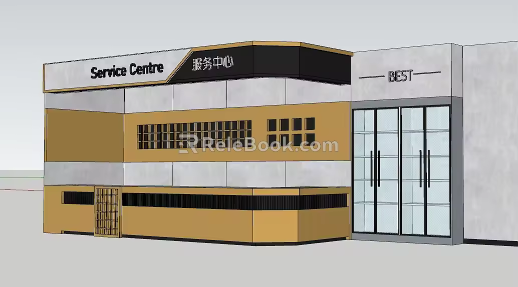 Service Desk Alcohol and Tobacco Cabinet Reception Desk Service Center 3d model
