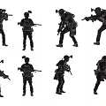 Characters Special Forces 3d model